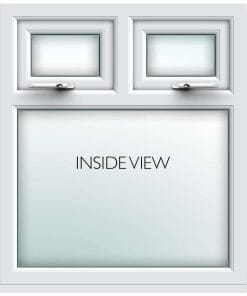 white casement uPVC window from AWM glass and glazing