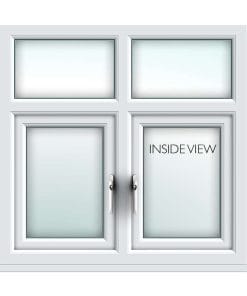 white uPVC double latch casement window from AWM glass and glazing