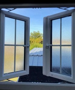 white uPVC french window from AWM glass and glazing internal view