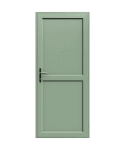 PVCu door Residential with midrail
