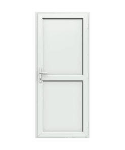 Full Flat panel uPVC Single Door with midrail