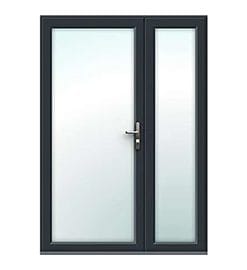 Offset Anthracite Grey French Doors