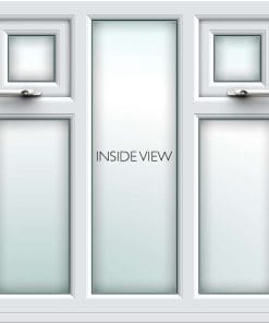 white uPVC casement window from AWM glass and glazing - inside view
