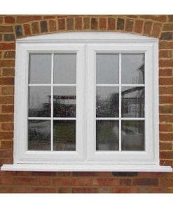 exterior view of home window - white uPVC casement window from AWM glass and glazing