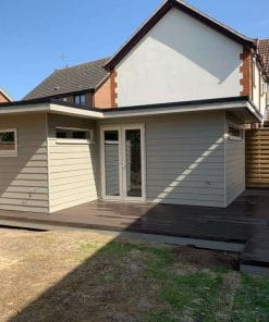 white french doors displayed on annex