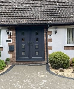 French Door with Hayes Four Glazed Panel - Anthracite Grey