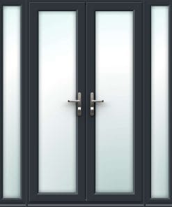 uPVC French Doors with Thin Side Panels