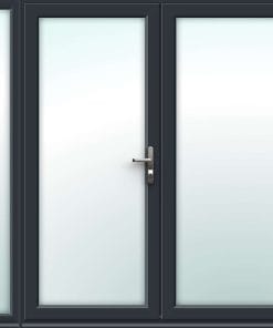 uPVC French Doors with thin Side Panel