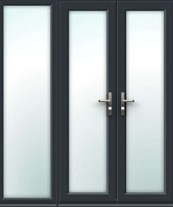 uPVC French Doors with Wide Side Panel