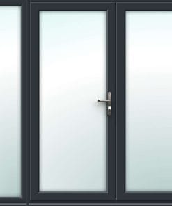 uPVC French Doors with Wide Side Panel