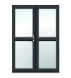 Anthracite Grey French Door with Midrails