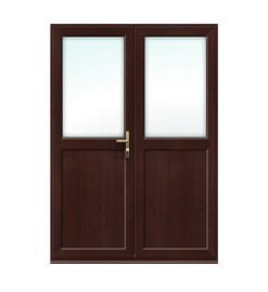 Rosewood French Door with Half Panel