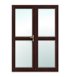 Rosewood French Door with Midrails