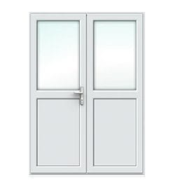 White French Door with Half Panel