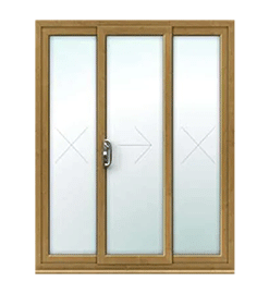 Chartwell Green uPVC 3 Pane Sliding Patio Door