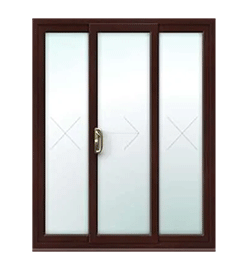 Rosewood uPVC 3 Pane Sliding Patio Door