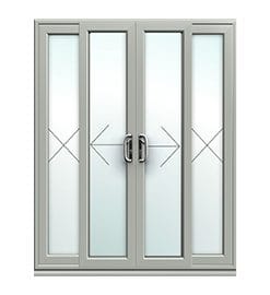 Agate Grey 4 Pane Sliding Patio Doors