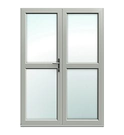 Agate Grey French Door with Midrails